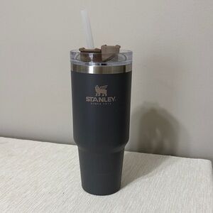 Stanley Matte Black Tumbler with Straw